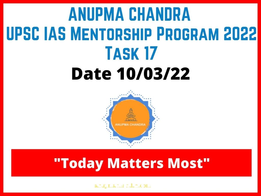 UPSC IAS Prelims 2022 Mentorship Program I Anupma Chandra