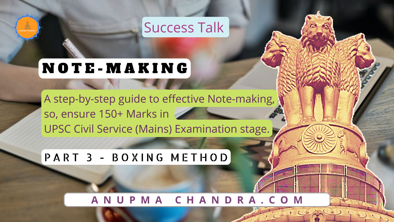 Note making Anupma Chandra - Boxing Note making Process